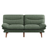 CHITOOMA 66'' Futon Sofa Bed with Adjustable Backrest & Armrests, Green Corduroy Convertible Futon Couch, Comfy Loveseat for Small Spaces Apartment, Office