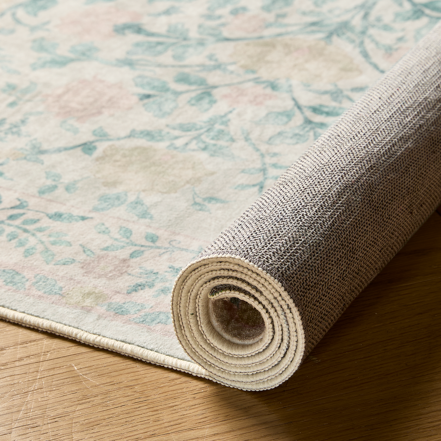 CHITOOMA 9'x12' Boho Area Rugs for Living Room, Machine Washable Floral Area Rug with Non-Slip Backing, Stain Resistant Non-Shed Carpet for Bedroom, Dining Room, Dorm, Office