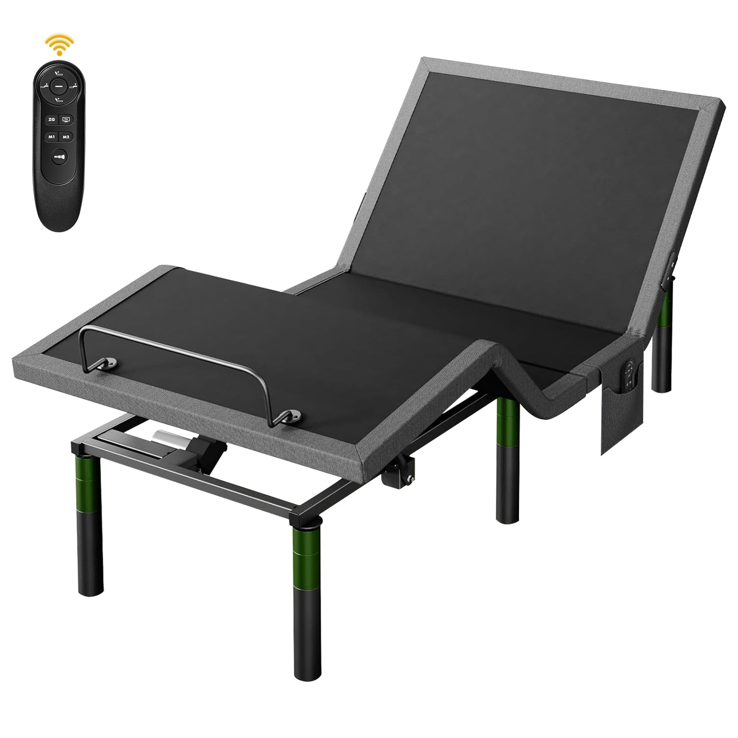 CHITOOMA Electric Adjustable Bed Frame Twin XL with Wireless Remote, Zero Gravity, Individually Tilting Head & Foot, 4 USB Ports, Under-Bed Nightlight, 3 Minutes Fast Assembly