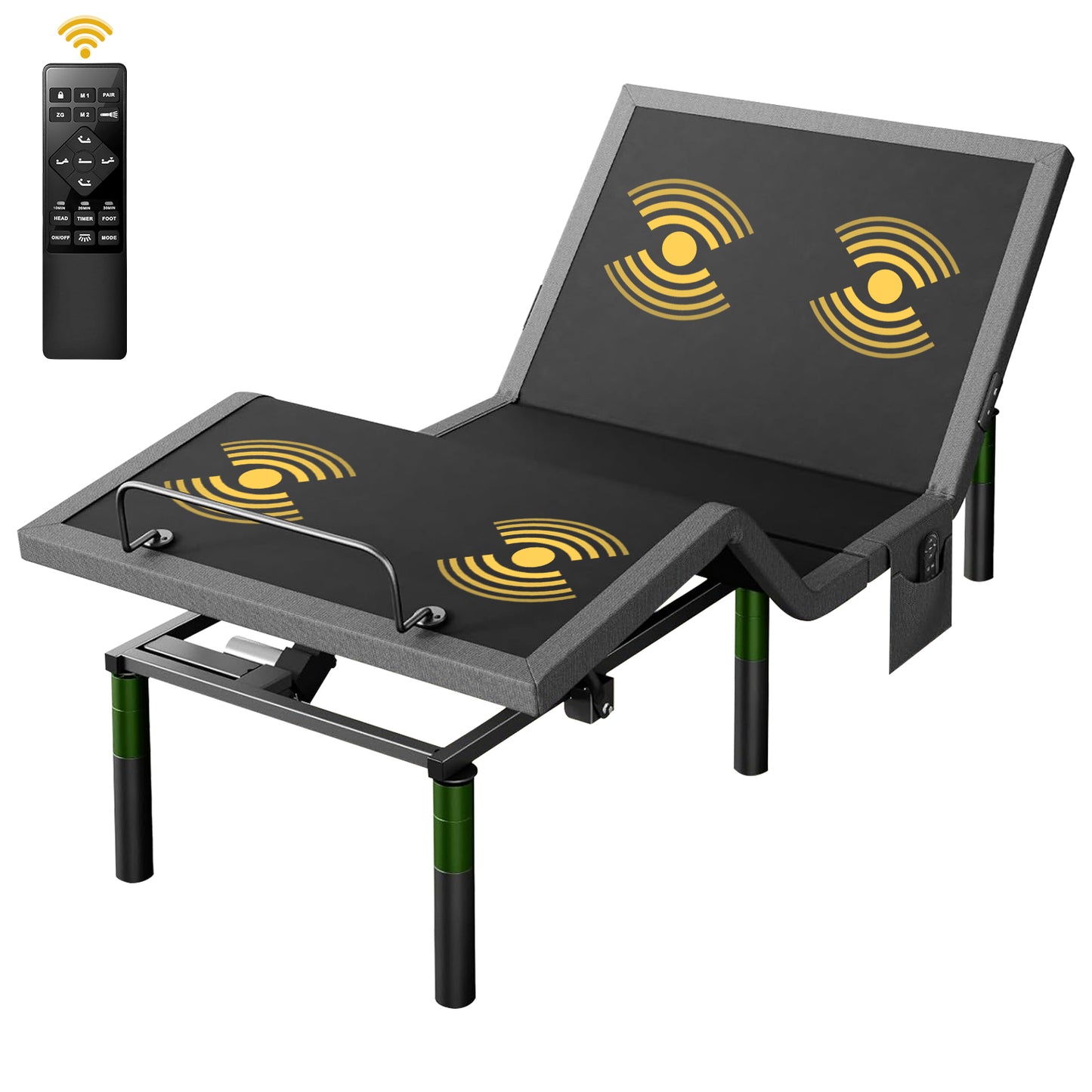 CHITOOMA Electric Adjustable Bed Frame Twin XL with Massage (4 Modes & 3 Intensities), Wireless Remote, Zero Gravity, 4 USB Ports, Under-Bed Nightlight, 3 Minutes Fast Assembly