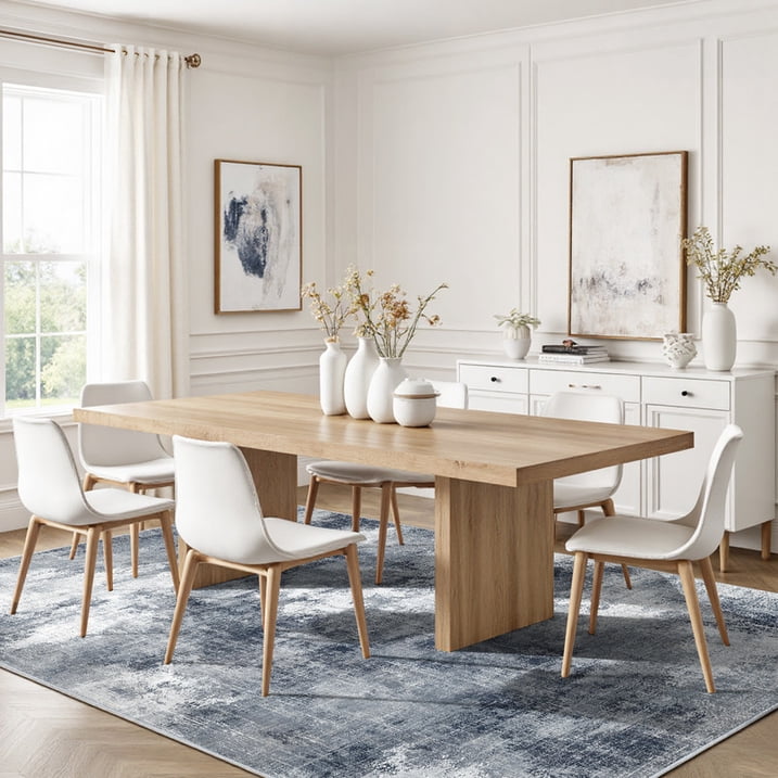 CHITOOMA 8'x10' Area Rugs for Living Room, Machine Washable Abstract Distressed Rugs Indoor Neutral Carpet Rugs for Bedroom Dining Room Office with Non-Slip Backing, Stain Resistant Non-Shed
