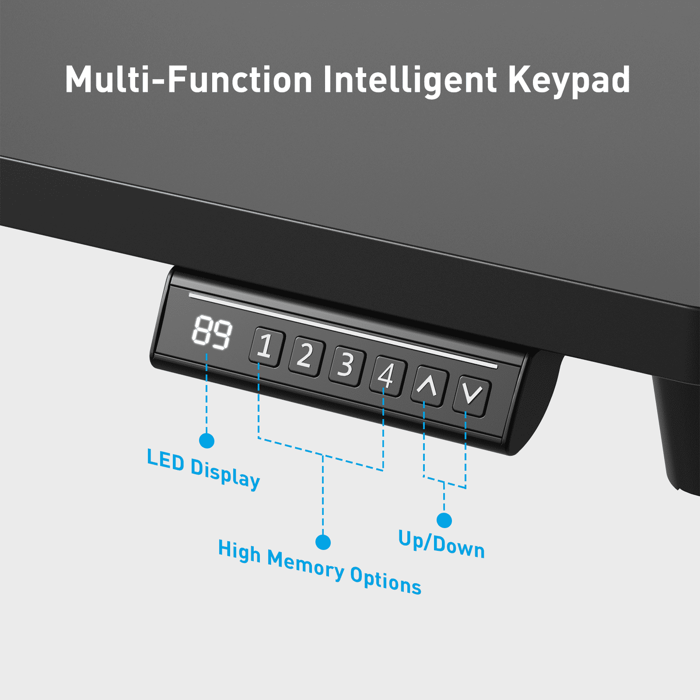 CHITOOMA 32 " Electric Standing Desk, Height Adjustbale Desk with 4 memory preset, for home offices, apartments, and small spaces, black
