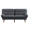 CHITOOMA 66'' Futon Sofa Bed with Adjustable Backrest & Armrests, Grey Corduroy Convertible Futon Couch, Comfy Loveseat for Small Spaces Apartment, Office