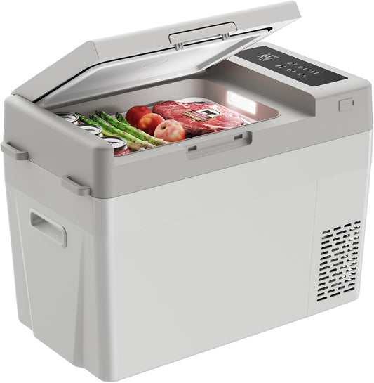 CHITOOMA 12 Volt Car Refrigerator, 32QT Electric Cooler, Portable Freezer Compressor Cooler -4℉~68℉, 12/24V DC & 110-240V AC for Travel Camping Truck Home