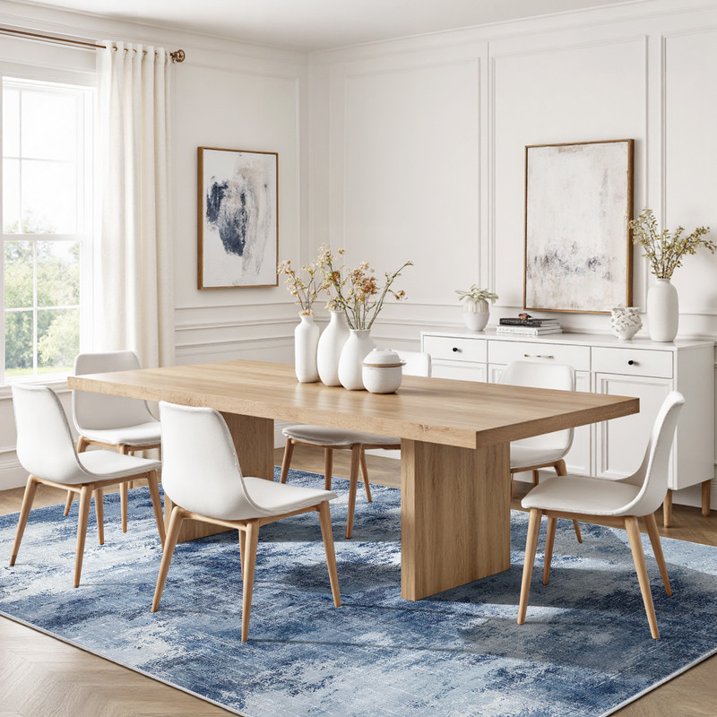 CHITOOMA 8'x10' Area Rugs for Living Room, Machine Washable Abstract Distressed Rugs Indoor Neutral Carpet Rugs for Bedroom Dining Room Office with Non-Slip Backing, Stain Resistant Non-Shed