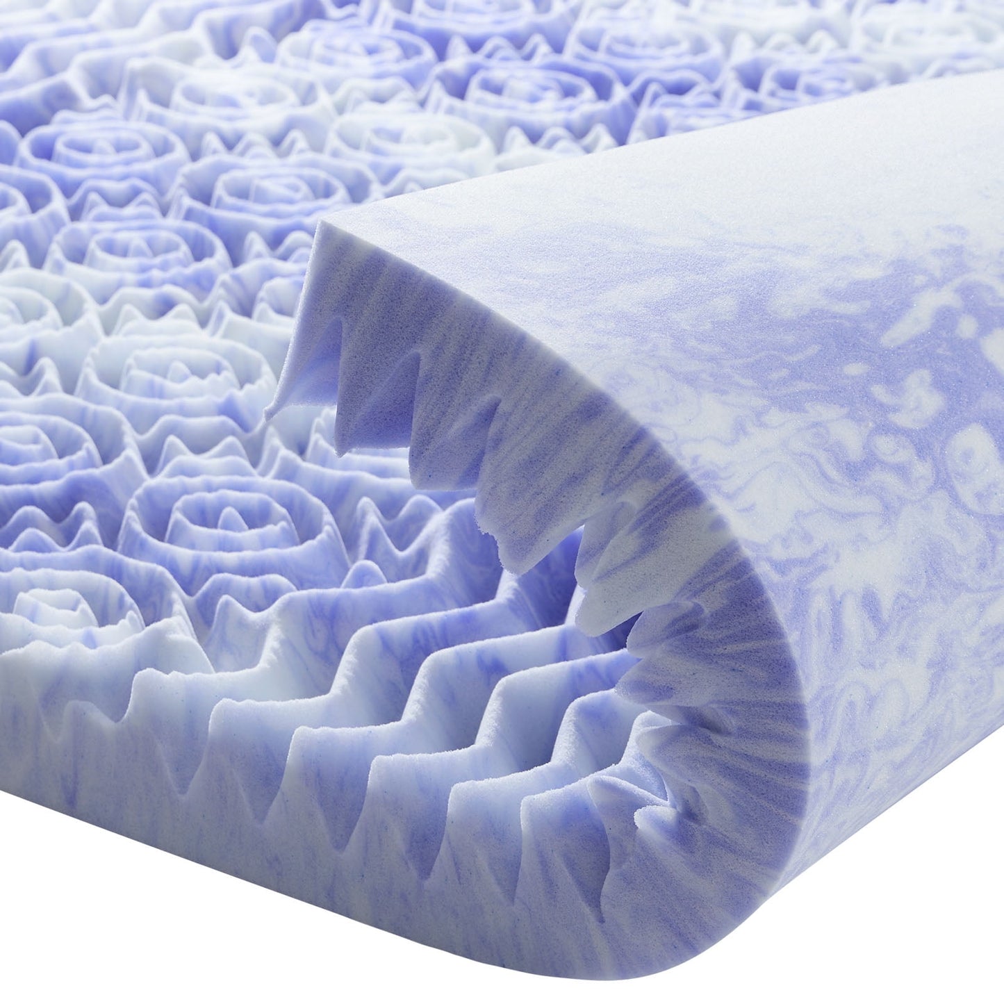 CHITOOMA 3 Inch 7-Zone Twin Memory Foam Mattress Topper, Cooling Gel Infused Foam Mattress Topper for Pressure Relief& Enhanced Sleep Comfort, CertiPUR-US and Oeko-TEX Certification