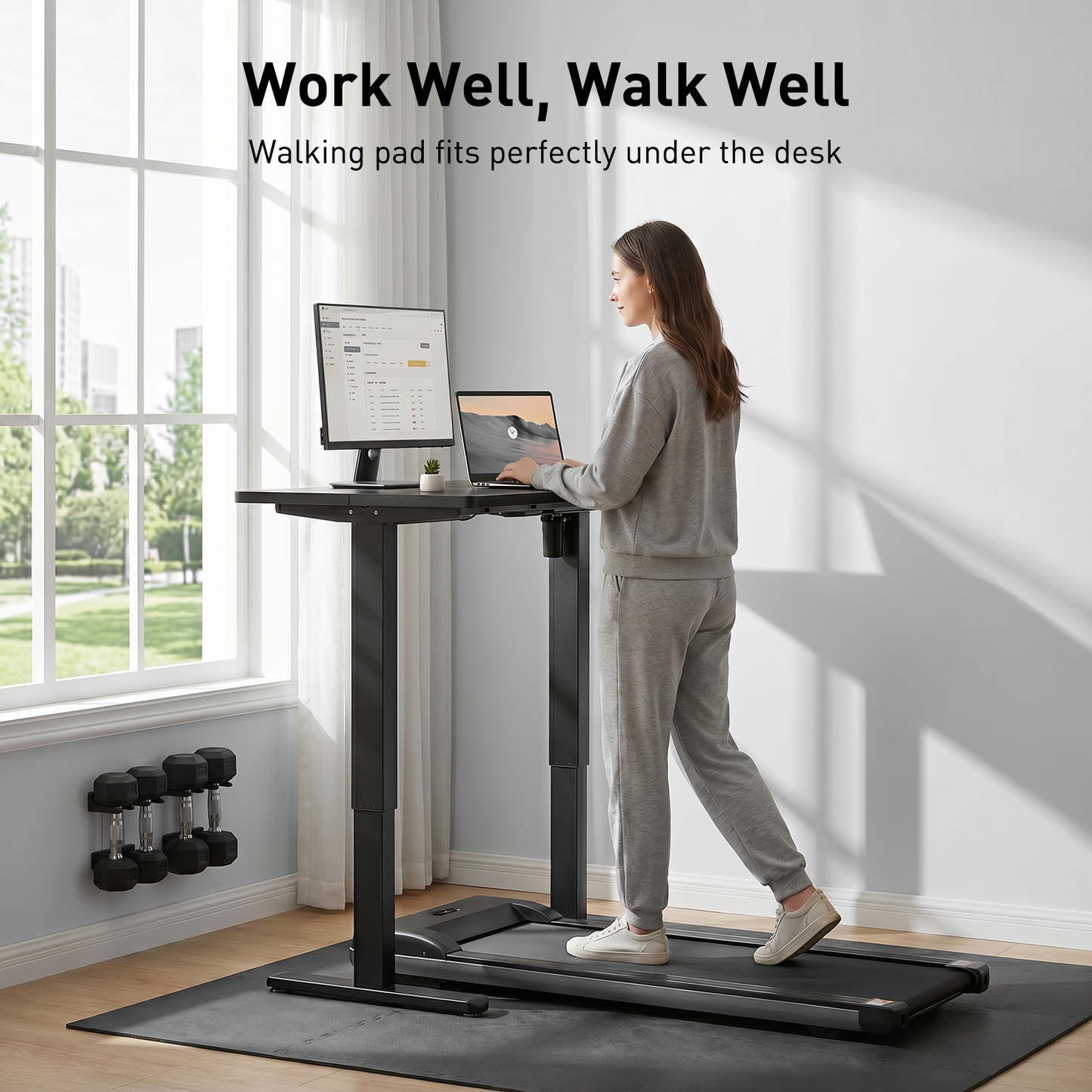 CHITOOMA 32 " Electric Standing Desk, Height Adjustbale Desk with 4 memory preset, for home offices, apartments, and small spaces, black
