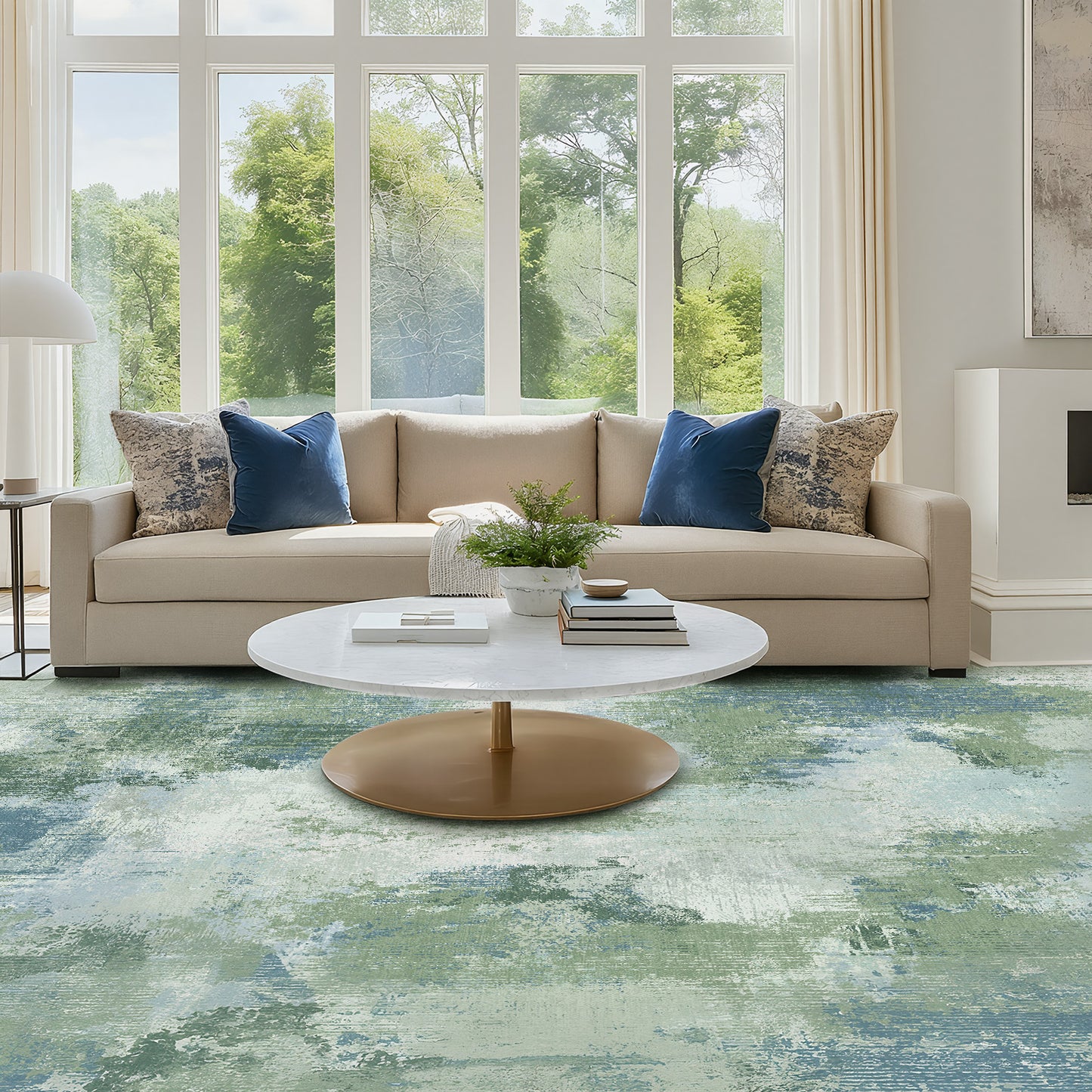 CHITOOMA 8'x10' Area Rugs for Living Room, Machine Washable Rugs for Bedroom Dining Room Dorm Office with Non-Slip Backing, Stain Resistant Non-Shed Carpet