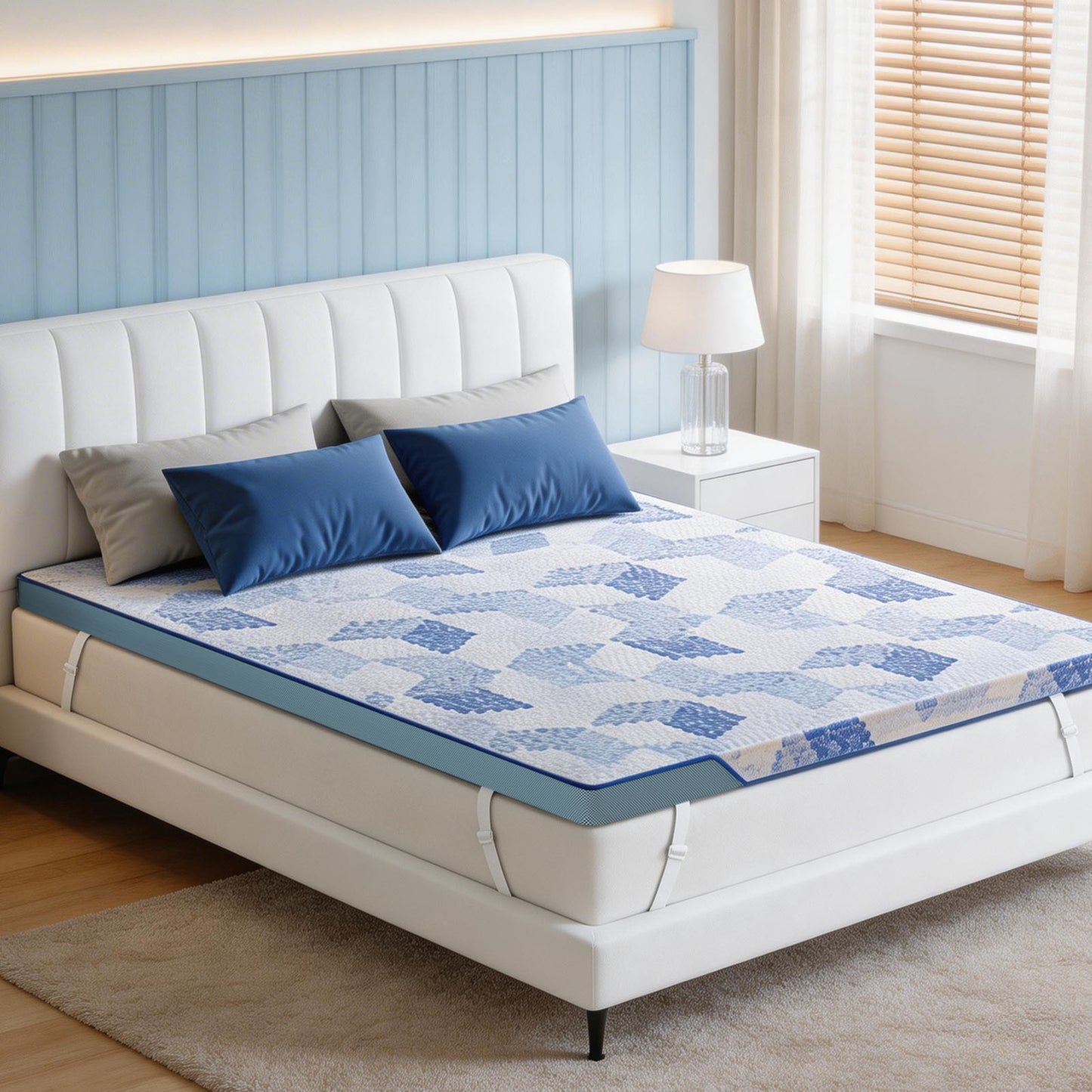 CHITOOMA 3 Inch Full Mattress Topper,Medium-Firm Support Gel Memory Foam Topper with Removable Cooling Cover,Pressure Relief Bed Topper, CertiPUR-US Certified Foam