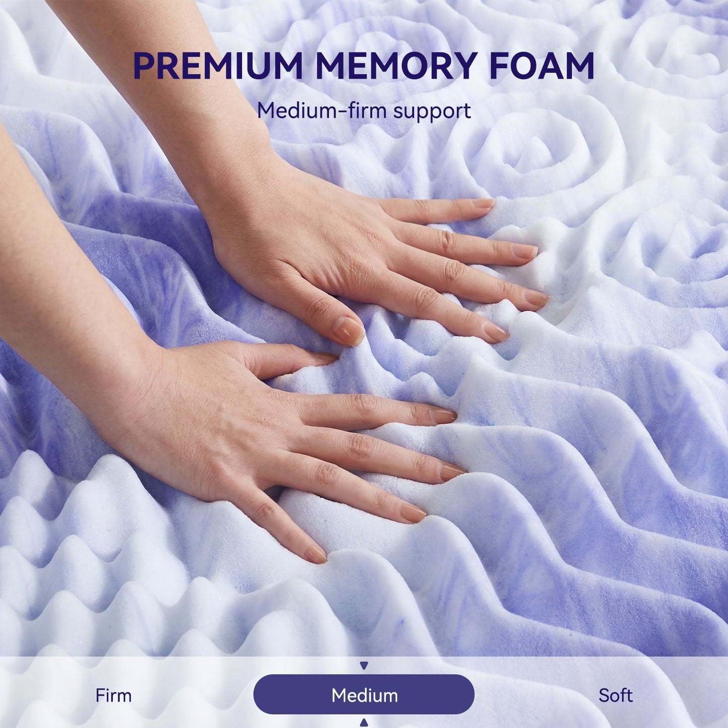 CHITOOMA 3 Inch 7-Zone Twin Memory Foam Mattress Topper, Cooling Gel Infused Foam Mattress Topper for Pressure Relief& Enhanced Sleep Comfort, CertiPUR-US and Oeko-TEX Certification