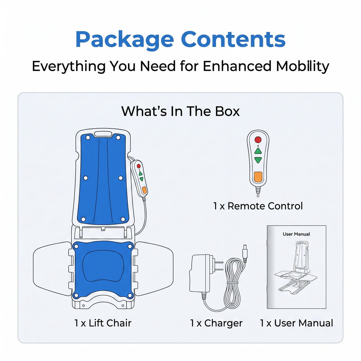 CHITOOMA Electric Chair Lift,Portable Lift for Elderly Patients,308 lbs Capacity,IP68 Waterproof Bath Lift Chair,Fall Assist Devices to Lift Seniors from Floor,White