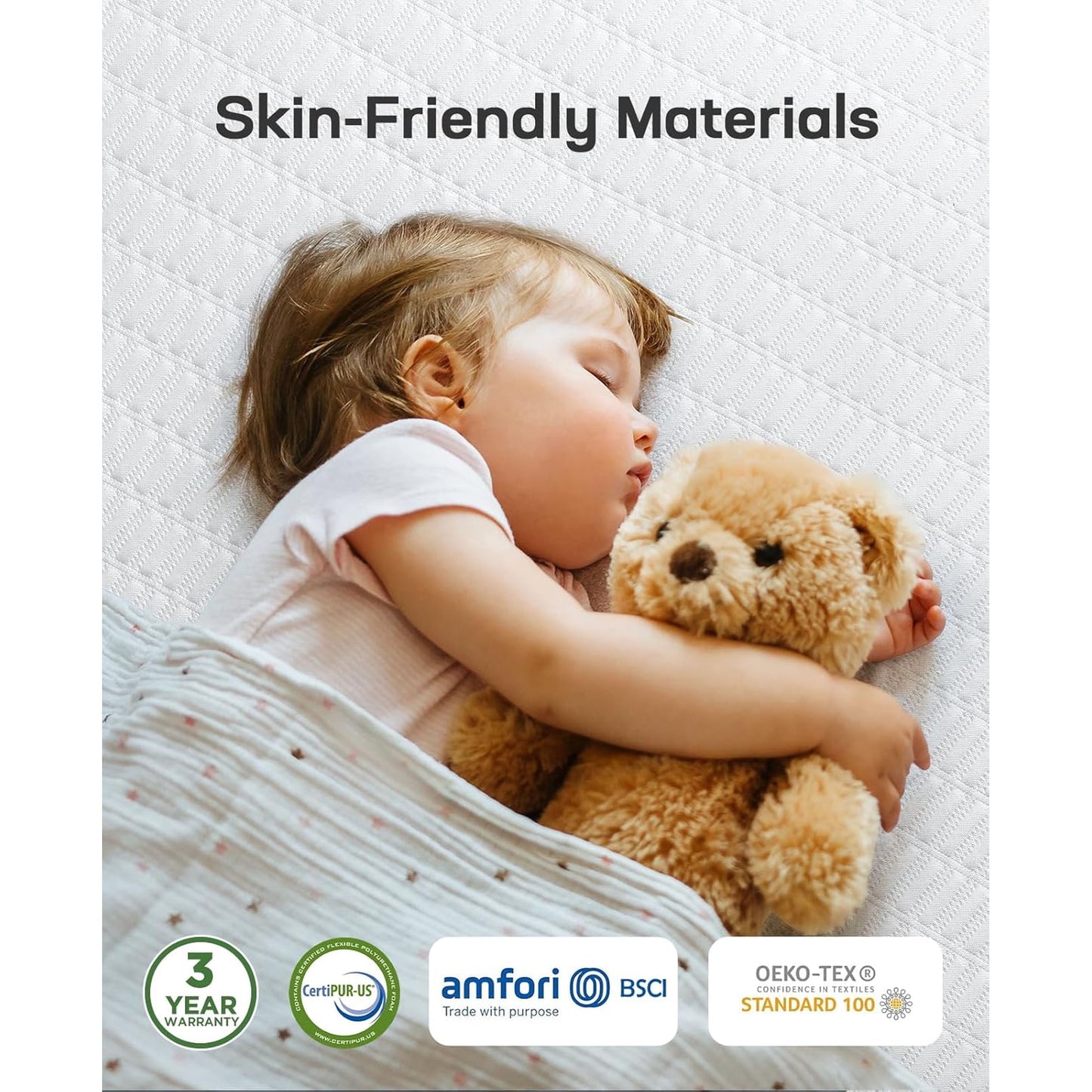 BESTERGO Full 3-Inch Memory Foam Mattress Topper with Gel Infusion, Breathable Cool Cover, Anti-Slip Base & Elastic Straps, CertiPUR-US Certified for Pain Relief