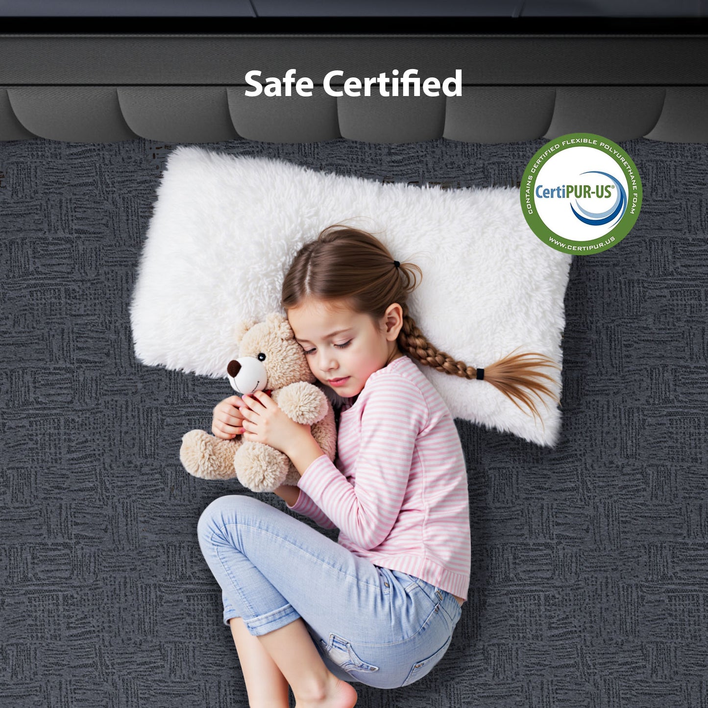 CHITOOMA 10 Inch Queen Memory Foam Mattress, Gel-Infused Triple-Layer Bed with Graphene Fabric Cover, Medium-Firm Plus Support, Pressure Relief & Motion Isolation, Mattress in a Box