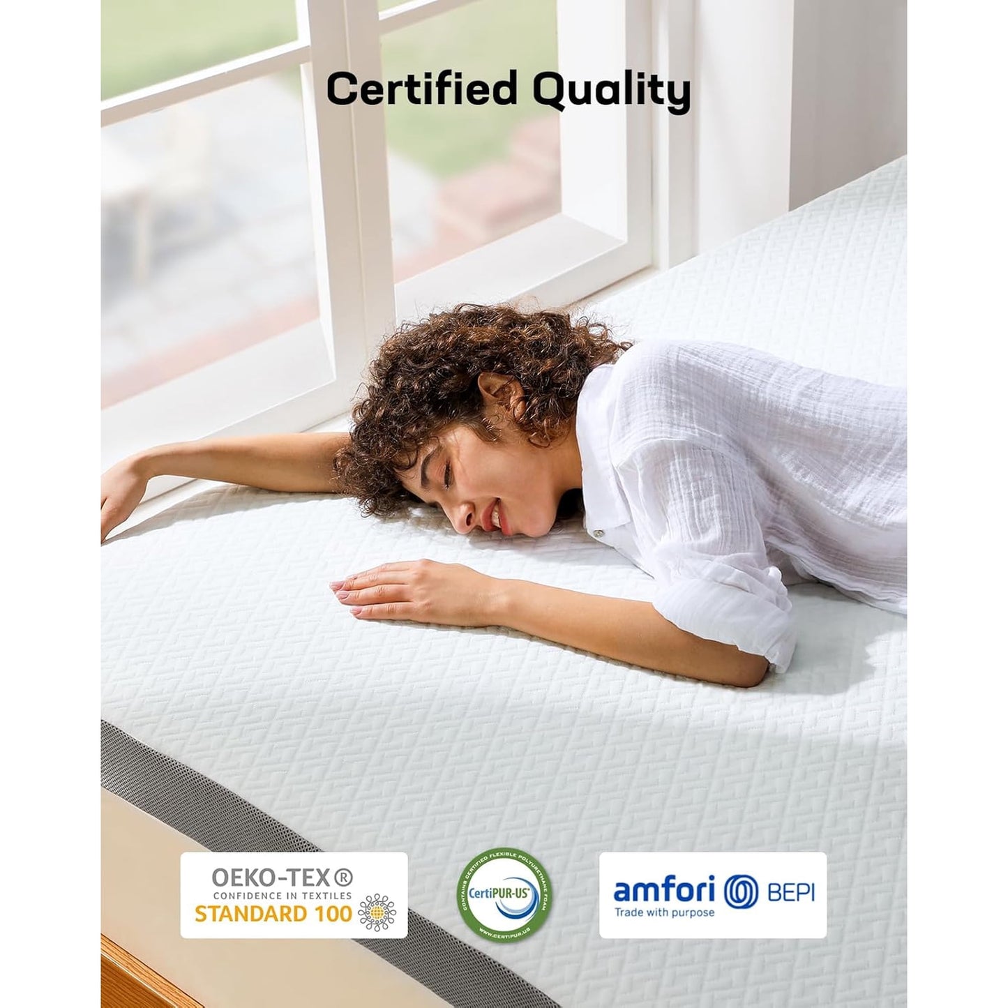 BESTERGO 3 Inch King Memory Foam Mattress Topper, Cooling Gel Infused Foam Mattress Topper for Pressure Relief, CertiPUR-US and Oeko-TEX Certification