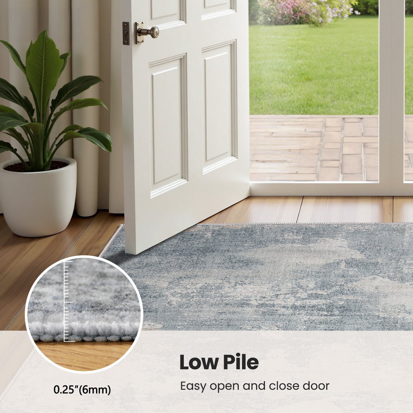 8'x10' Abstract Area Rugs for Living Room, Machine Washable Area Rug with Non-Slip Backing, Stain Resistant Non-Shed Carpet for Bedroom, Dining Room, Dorm, Office