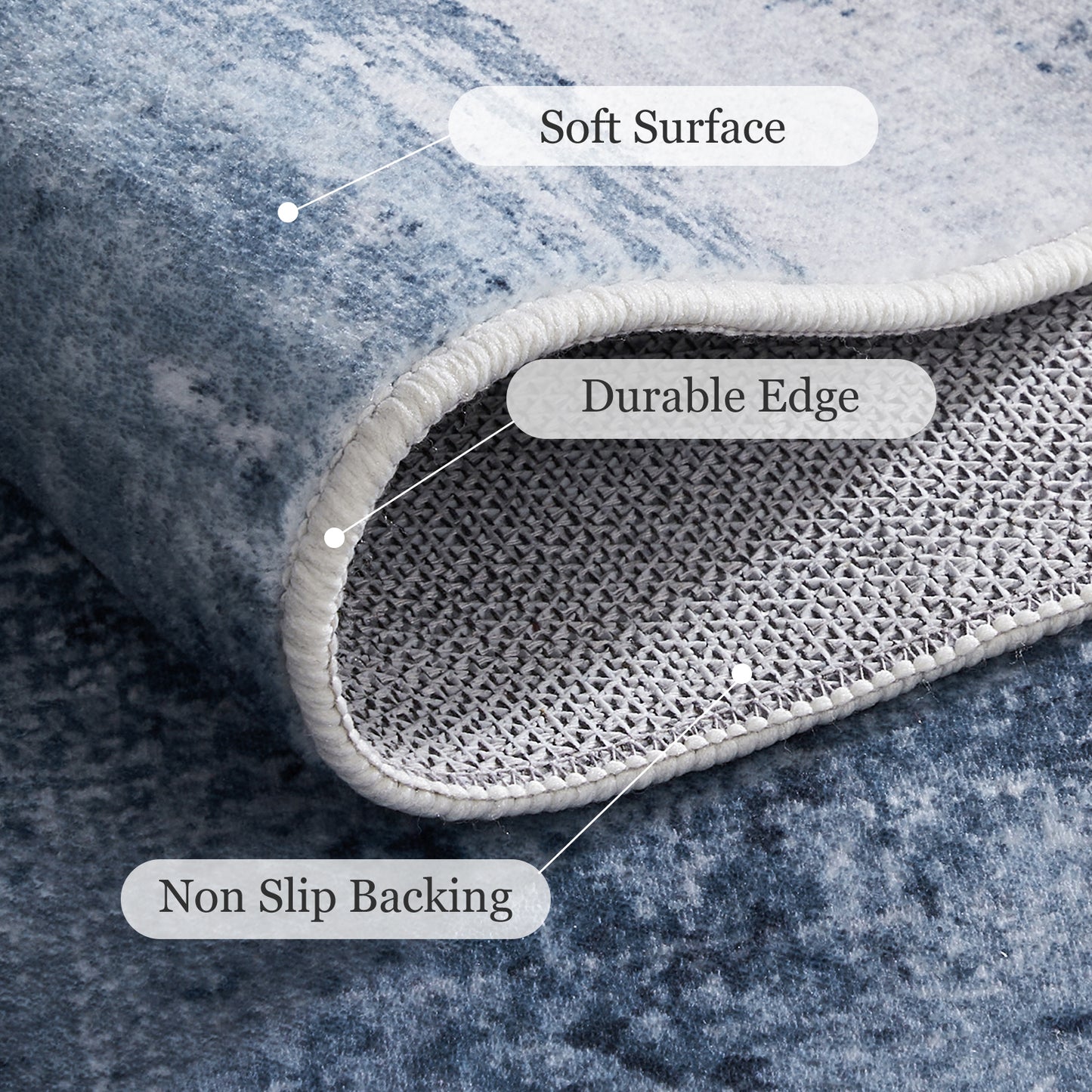 CHITOOMA 8'x10' Area Rugs for Living Room, Machine Washable Abstract Distressed Rugs Indoor Neutral Carpet Rugs for Bedroom Dining Room Office with Non-Slip Backing, Stain Resistant Non-Shed