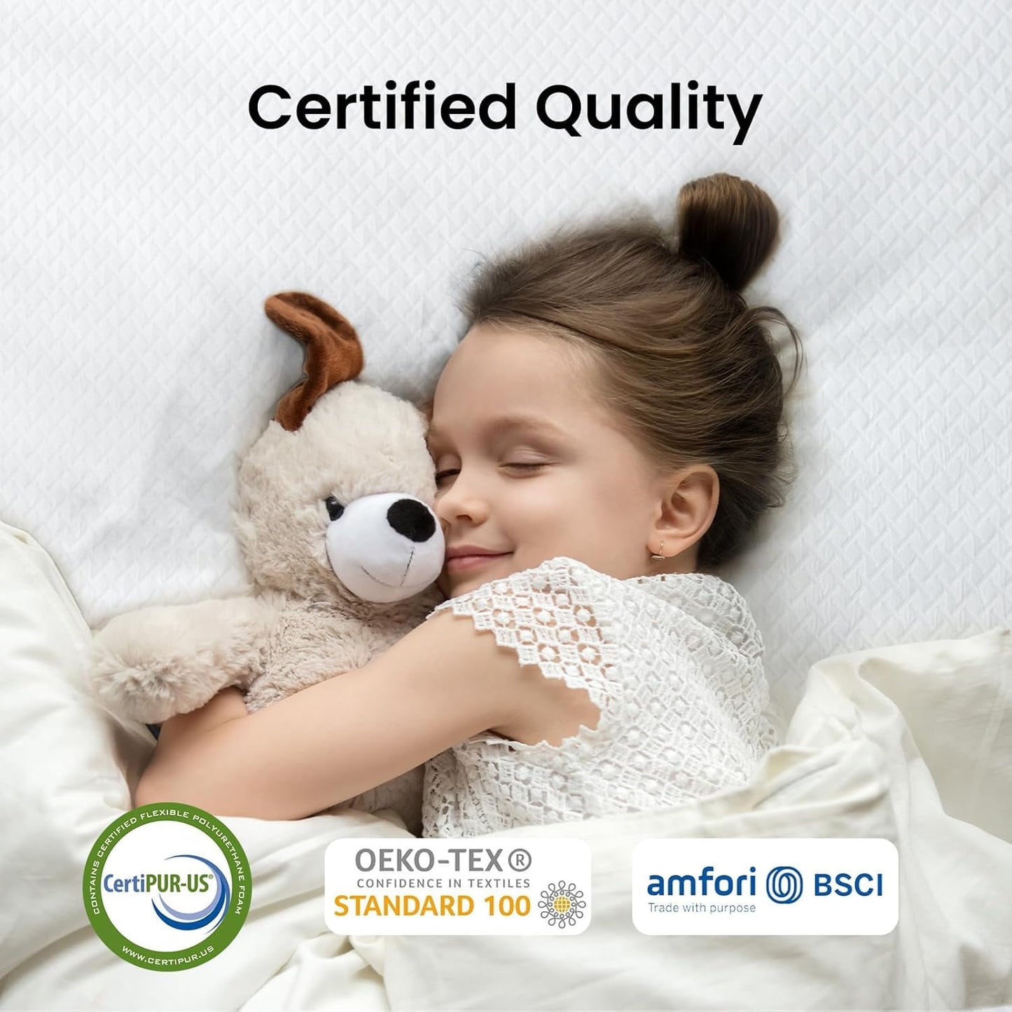 BESTERGO 3 Inch Full Memory Foam Mattress Topper, Gel Infused Foam Mattress Topper for Pressure Relief, CertiPUR-US