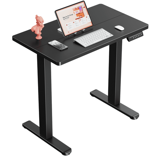 CHITOOMA 32 " Electric Standing Desk, Height Adjustbale Desk with 4 memory preset, for home offices, apartments, and small spaces, black