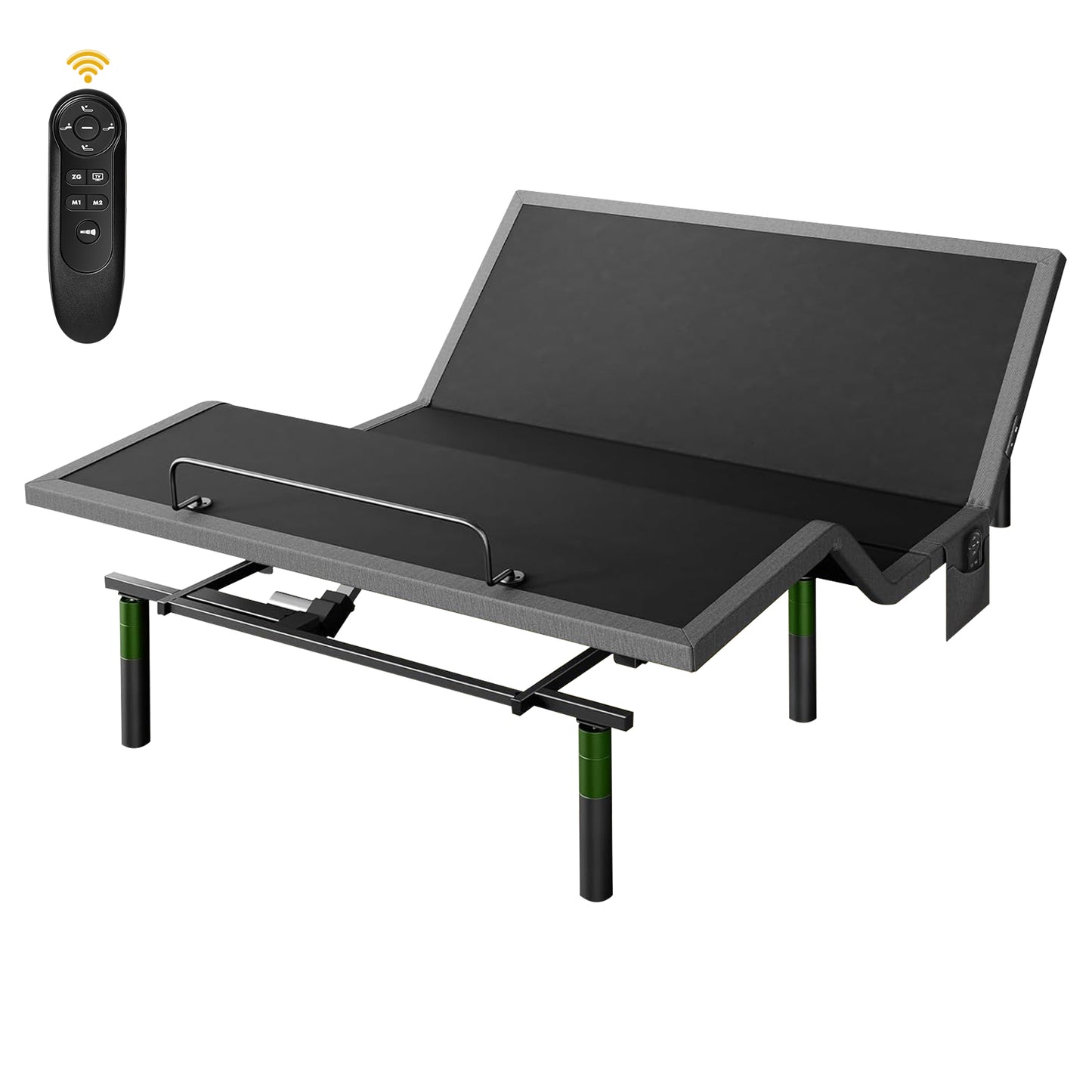 CHITOOMA Electric Adjustable Bed Frame Queen with Wireless Remote, Zero Gravity, Individually Tilting Head & Foot, 4 USB Ports, Under-Bed Nightlight, 3 Minutes Fast Assembly