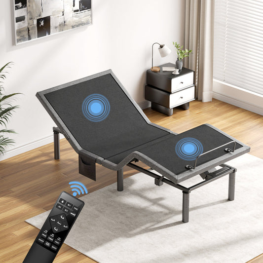 CHITOOMA Twin XL Electric Adjustable Bed Frame with Massage, Wireless Remote, Zero Gravity, 4 USB Ports, Under-Bed Nightlight, 3-Minute Fast Assembly & 4 Leg Height Options