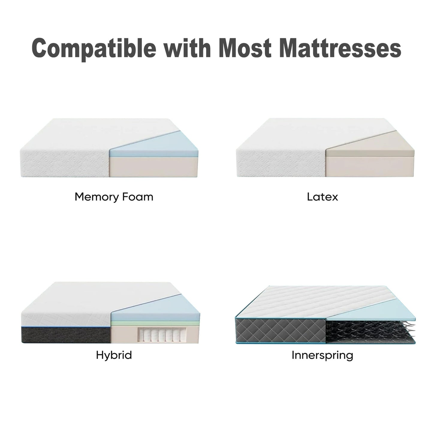 CHITOOMA Electric Adjustable Bed Frame Queen with Massage (4 Modes & 3 Intensities), Wireless Remote, Zero Gravity, 4 USB Ports, Under-Bed Nightlight, 3 Minutes Fast Assembly