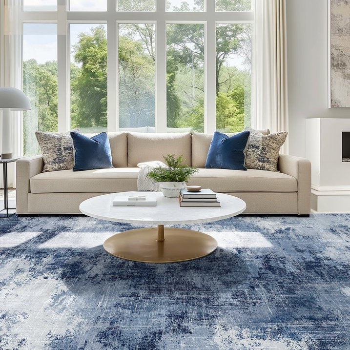 CHITOOMA 5'x7' Area Rugs for Living Room, Machine Washable Abstract Distressed Rugs Indoor Neutral Carpet Rugs for Bedroom Dining Room Office with Non-Slip Backing, Stain Resistant Non-Shed