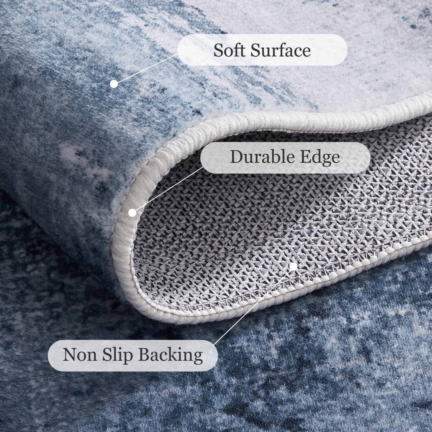 CHITOOMA 9'x12' Area Rugs for Living Room, Machine Washable Abstract Distressed Rugs Indoor Neutral Carpet Rugs for Bedroom Dining Room Office with Non-Slip Backing, Stain Resistant Non-Shed